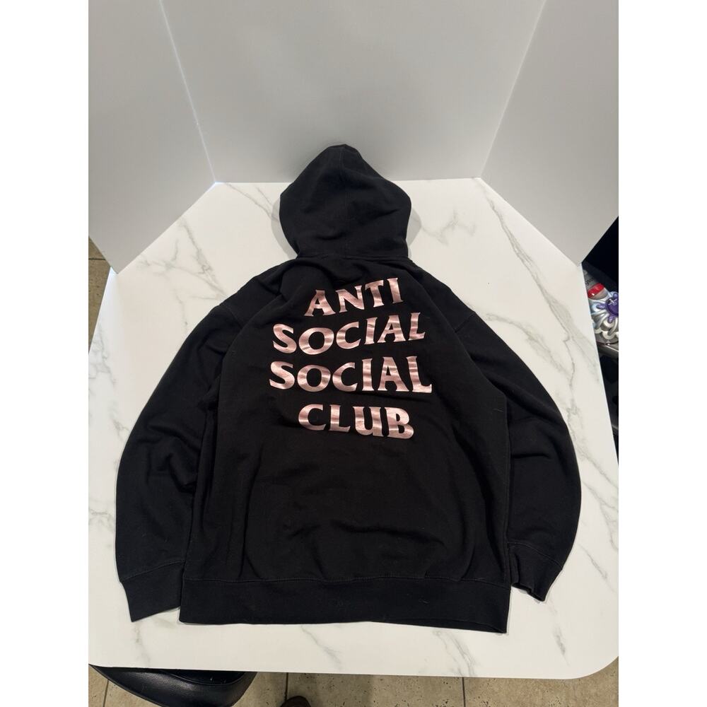 Anti Social Social Club Mens Size 2XL Classic Black Rose Hoodie ASSC